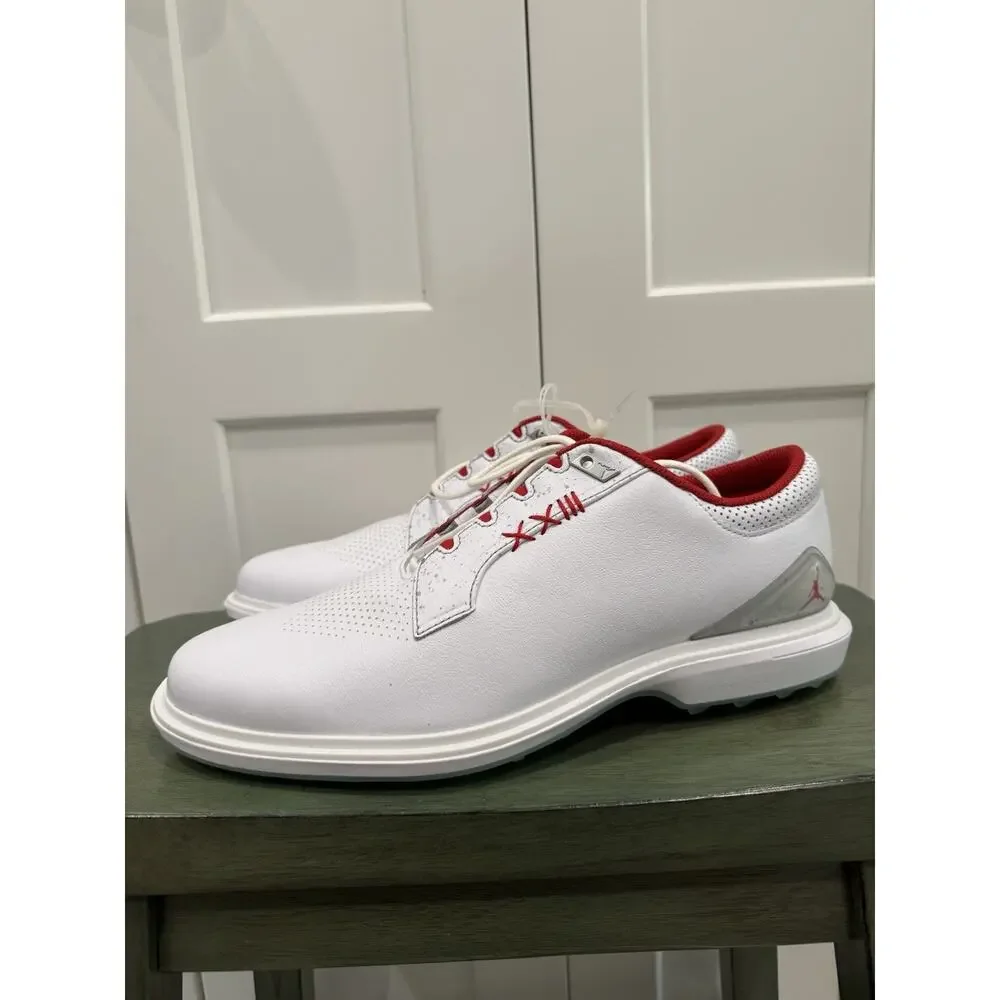 New Nike Jordan ADG 5 Golf Shoes White Fire Red Size 10 FQ6642-101
